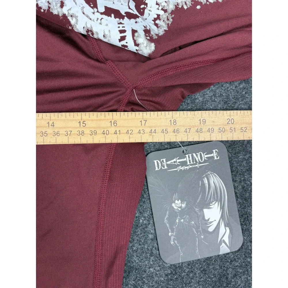 Civil Regime x Death Note Rash Guard Mens Medium Maroon Long Sleeve Anime Shirt
